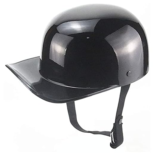 HSFJFDRT Vintage Open Face hjälm retro motorcykel halvskal hjälm män och kvinnor DOT/ECE godkänd baseballkeps stil hjälm cykel cruiser hackare moped scooter ATV-hjälmar (54-62 cm)