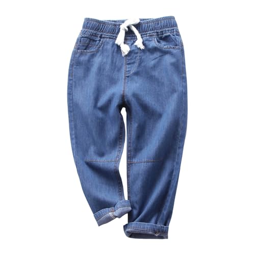 キッズ デニム パンツ staggw 子供 スウェットパンツ 男の子 ズボン キッズ ロングパンツ ストレッチパンツ ジャージ 長ズボン 子供服 ゆったり ゴムウエスト スポーツ カジュアル ジュニア 肌触り良い 通気 吸湿性 吸汗 防蚊 美足効果(ダーク