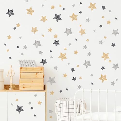 Vinilos Decorativos Estrellas Doradas, Negros y Grises miniatura 2