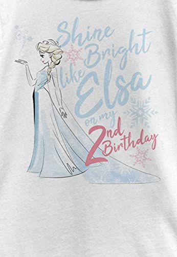 Disney Frozen Birthday Queen Two Girl's Solid Crew Tee2