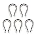 Sutemribor M10 304 Stainless Steel 3/8 Inch Diameter Wire Rope Cable Thimbles Rigging, 5 Pieces