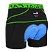 BALEAF Short Cycliste Homme Cuissard Vélo Homme Cycliste Short VTT avec Coussin de Compression à 5 Couches Rembourré Caleçon Vélo Homme Respirant à Séchage Rapide Anti-Glissante-Vert-S
