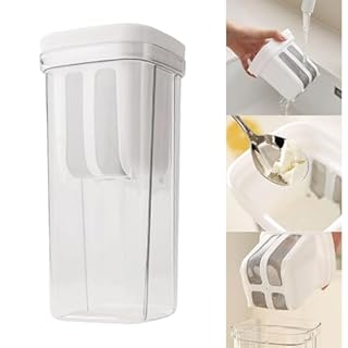 rockible Colino per Yogurt Greco, Filtro Yogurt in Acciaio 80 Maglie, Filtro Separatore Del Siero Di Latte Riutilizzabile per Caffè, Tè, Tè Alla Frutta O Succhi, 2000 Ml
