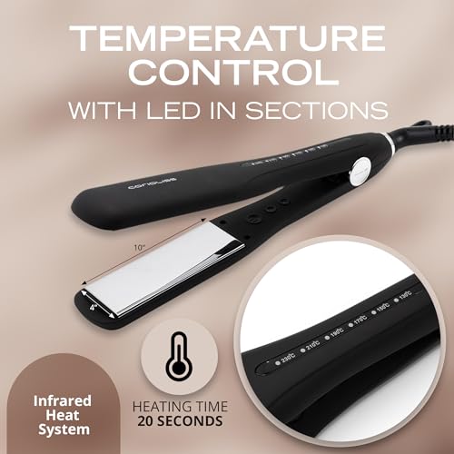 Plancha para cabello Corioliss con placas de titanio extra anchas miniatura 4