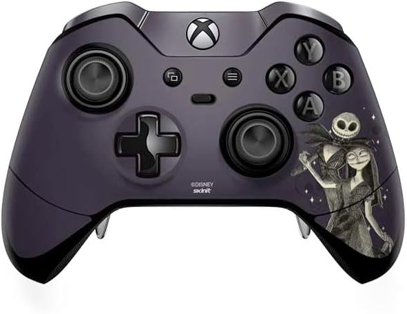 Skinit Decal Gaming Skin Compatible with Xbox One Elite Controller - Officially Licensed Disney The Nightmare Before Christmas Jack and Sally Art Design