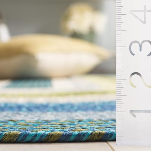 Tapete ovalado 6x9 pies Navy y Verde SAFAVIEH miniatura 4
