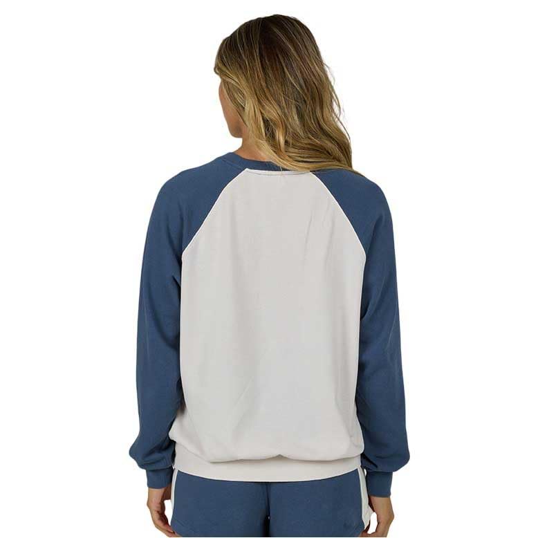 Salty Crew Women’s Gone Sailin Raglan Crewneck Sweatshirt – Lightweight Striped & Solid Coastal Pullover2
