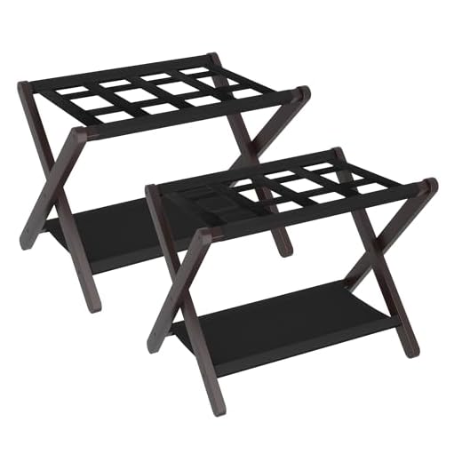 Heybly Luggage Rack with Storage Shelf