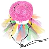 Tenue de vêtements pour animaux de compagnie: le chapeau de hamster à sangle réglable offre un confort maximal à votre animal de compagnie et est confortable à utiliser, la petite robe tutu colorée pour animaux de compagnie est magnifique, un chapeau pour animaux de compagnie