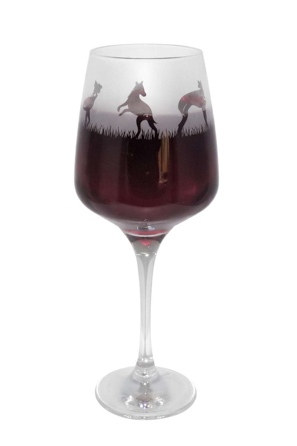 Beautiful 'Whippet' Hand Etched Stemmed Wine Glass - Lovely Whippet Owner Gift!