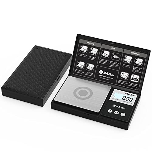 Maxus Precision Digital Gram Scale 200G X 0.01G, Elite Pocket Scale, Mini Scale, Food Scale, Black Jewelry Scale, Upgrade Shell Design, Easy To Carry, Great For Travel #TOP2