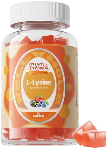 L-Lysine Gummies 1000mg for Kids & Adults Chewable Vegan with Vitamin B12