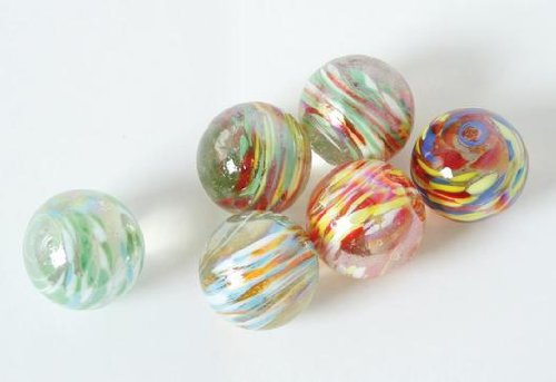 Bartl Glas-Murmeln 40 mm, 6-TLG.