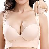 Deep Cup Bra Hide Back and Side Fat with Shapewear Incorporated (B,38,Skin)