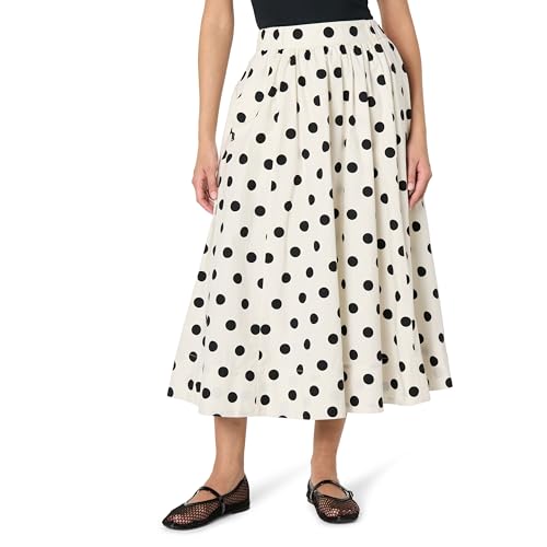 The Drop Women's Arlo Voluminous Cotton Poplin Midi Skirt