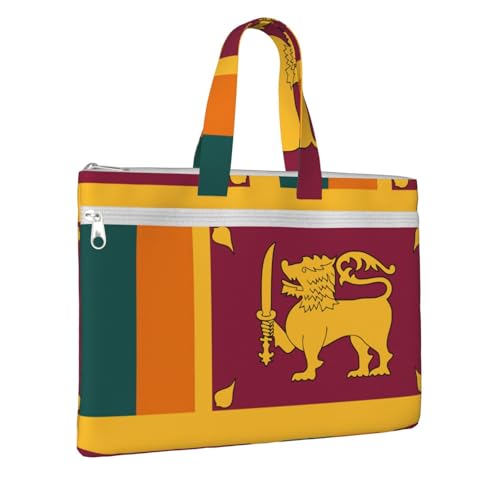 Sri Lanka Flag Canvas Document Bag Briefcase For Professionals And Executives2