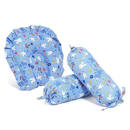Coussins avec traversins et oreiller graines de moutarde pour une chambre zen bleue