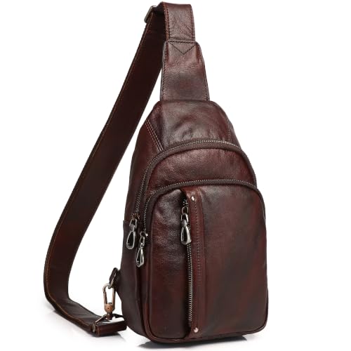 Bolso bandolera de cuero cruzado para organizar tus rutas de senderismo diario