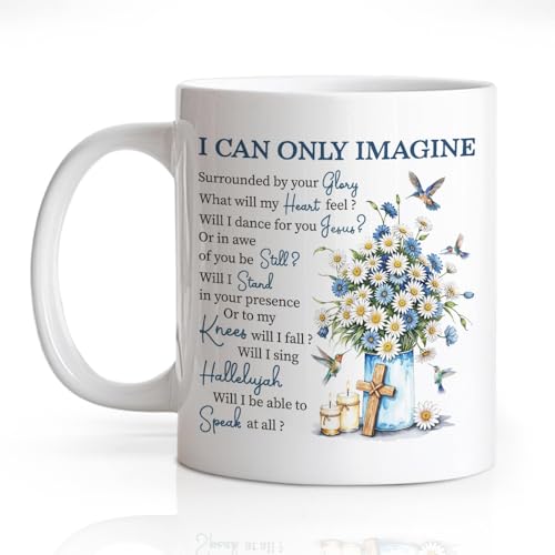 Taza cerámica blanca de 11 oz con diseño doble miniatura 1