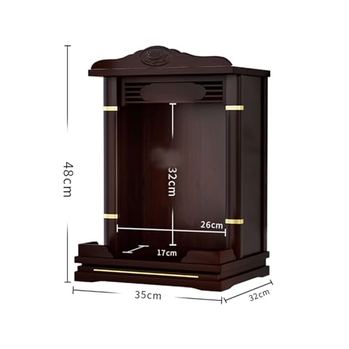 Support de prière mural et table puja avec tiroir de rangement sacré - 2