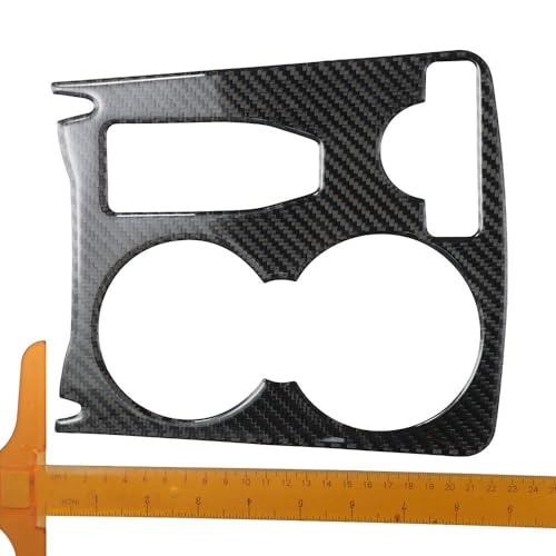 Cubierta portavasos consola central en fibra de carbono negra miniatura 5