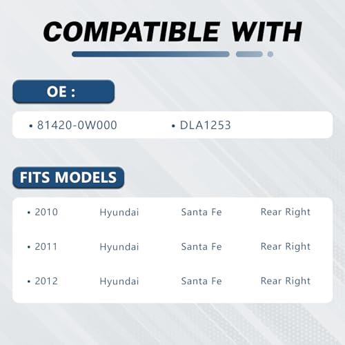 Image of KELOKE Door Latch Lock Actuator Compatible with Hyundai Santa Fe 2010, 2011, 2012, Rear Right Passenger Side, Replace# 81420-0W000 DLA1253