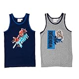 Marvel Spiderman Lot de 2 sous-vêtements pour garçon et enfant Bleu/gris, multicolore, 122-128 cm
