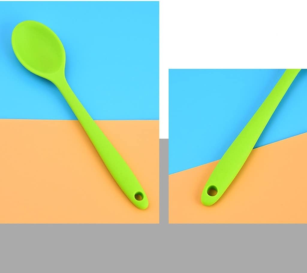 Spoons,soup spoons,Spoons for Cooking Kitchen Silicone Dessert Spoon Salad Stirring Spoon Ice Cream Spoon Soup Spoon 5 Pieces Dinner Spoon Teaspoons