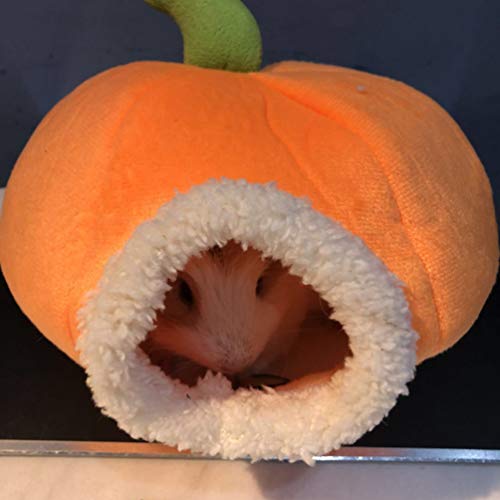 Popetpop guinea pig bed pumpkin - rat hamster bedding winter warm fleece small pet squirrel hedgehog sack chinchilla hut nest hamster cage accessories 2 Popetpop guinea pig bed pumpkin - rat hamster bedding winter warm fleece small pet squirrel hedgehog sack chinchilla hut nest hamster cage accessories - image 3