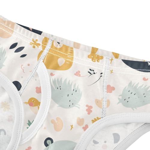 KLL Cute Animals Seamless Pattern Toddler Boys Pure Cotton Athletic Underwear Cute Children Panties4