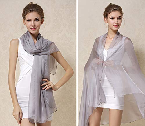 K-Elewon Solid Color Silk Scarf Fashion Scarves Wrap Long Lightweight Shawls For Women #TOP4