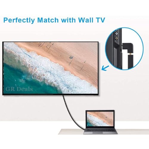 Image of HDMI Adapter 90 Degree 4K Male to Female HDMI Connector 90 Degrees Extender Right Angle 2 Pack Combo L Type HDTV Converter. (Coupler) Black.