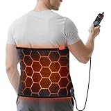 InVarme Lower Back Heating Pad: 2X Graphene Wrap Around Heat Pad for Deep Pain Relief - Extra Hot for Back Waist Hip Belly Cramps - Overheating Protection 4H Auto-Off 8 Heat Settings 12'x44'