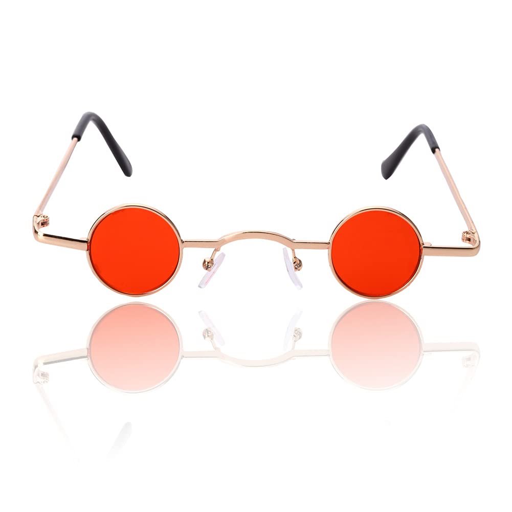 JUFORHQCRetro Glasses Out-of-The-Ordinary Sunglasses with Extremely Small Lenses Unisex