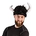 Furry Black Viking Hat