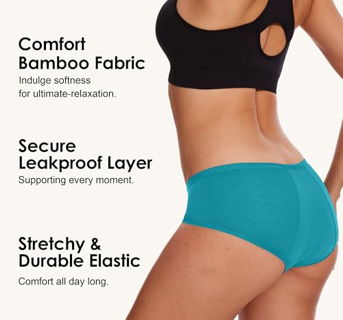 Image of YESWEL Period Underwear For Women, Leakproof Hipster, Brief, Heavy Flow, 3 Pack