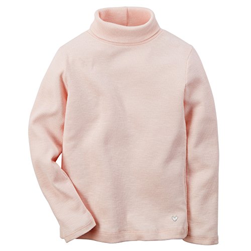 Carter's Baby Girls' Ribbed Cotton Turtleneck (12 Months, Pink)