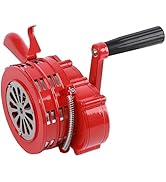 Hand Crank Siren Handheld Air Raid Siren 120DB Red Portable Manual Operated Alarm for Schools Fac...