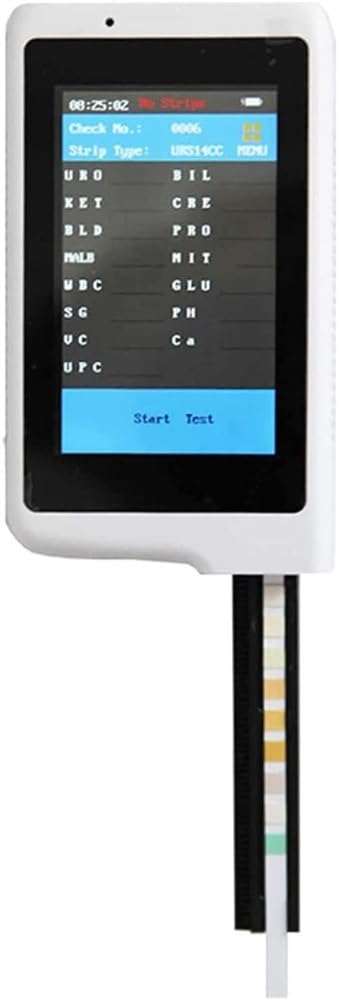 Urin-Analysegerät, 10,2 cm Farbbildschirm, Bluetooth, Heim-Urintestanalysegerät mit pH-Testpapier, USB-Ladegerät, 14 Routine-Urinanalysen und Testinstrumente