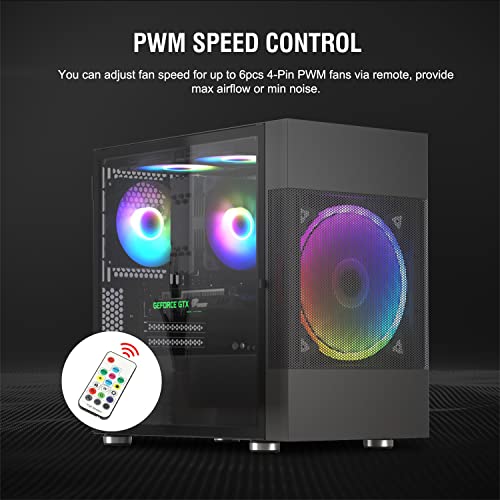 Vetroo 3 Pack 120Mm Argb & Pwm Case Fans With Controller High Airflow Addressable Rgb Motherboard Sync Computer Pc Cooling Fans #TOP4