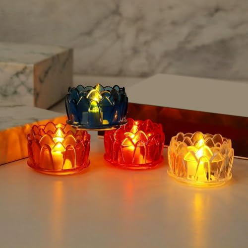 Velas LED en forma de flor con diseño elegante para decoración estética de mesas 3