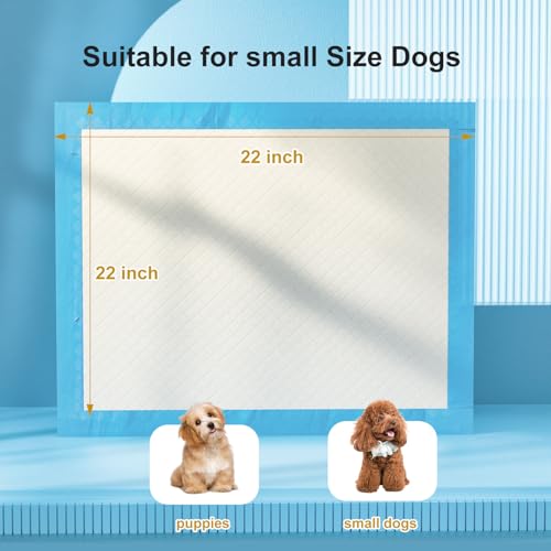 Image of Gardner Pet Ultra Absorbent Thicker Dog Pee Pads Rugular 21.7 inchx21.7 inch Leak-Proof Odor-Control Small Blue Puppy Training Pads Full Edge-Wrapping Pad for Dogs Dogs, Puppies, Doggie, Cats, Rabbits - 50 Ct