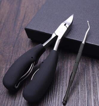 Nosii 2pcs / Set Kits de pedicura Trimmer para uñas de pies para podadoras de manicura Gruesas o encarnadas con Limpiador