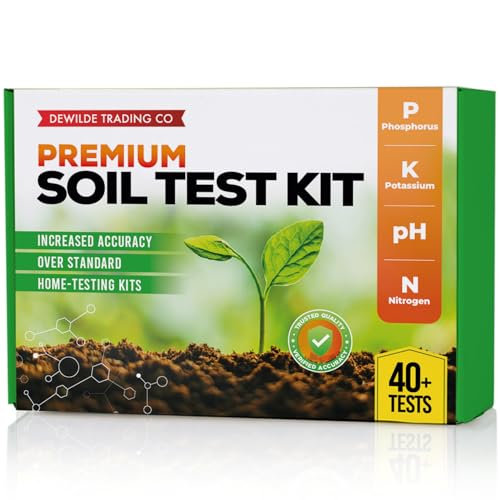 Premium Soil Test Kit: 40 Complete Tests for Lawns, Gardens,
