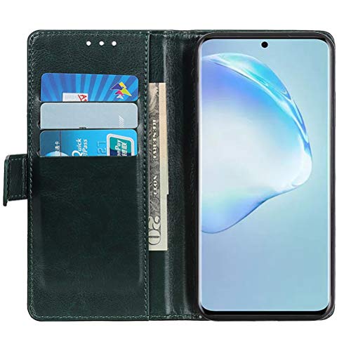 UKDANDANWEI Capa para Galaxy S20, elegante capa flip de couro PU com compartimentos para cartões, fe