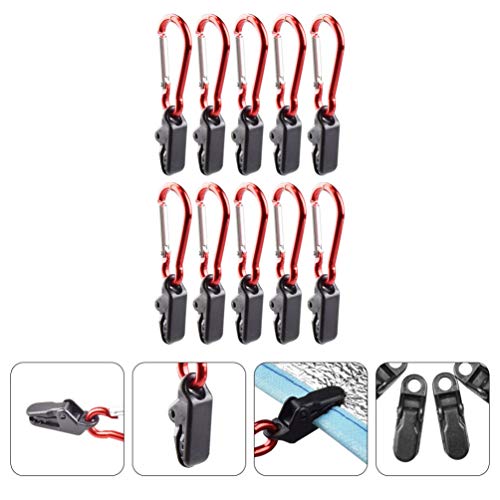 CLISPEED 10Pcs Conjunto Clipe Com Mosquetão Braçadeira Braçadeira Clipe Parágrafo Lona Toldos Ao Ar
