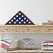 Americanflat Large Flag Display Case - Fits Folded 5x9.5' Burial Flags - Silhouette Collection - Display Box for Wall or Tabletop - Mahogany