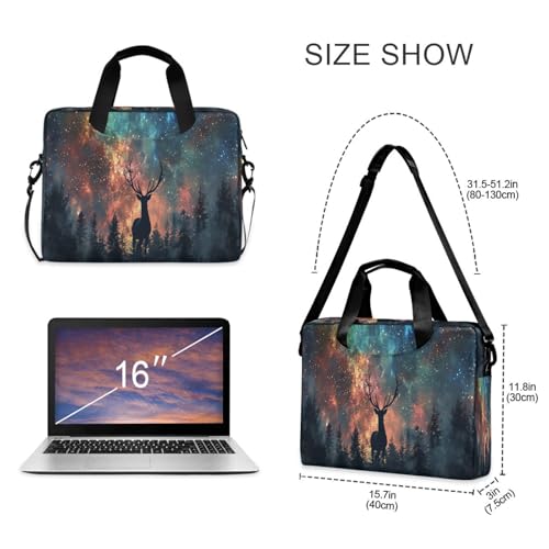 Bolsa para portátil ALAZA con estampado de ciervo y elk miniatura 4
