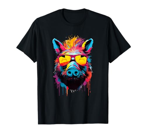Wildschein mit einem Wildschwein Fans und Jäger T-Shirt
