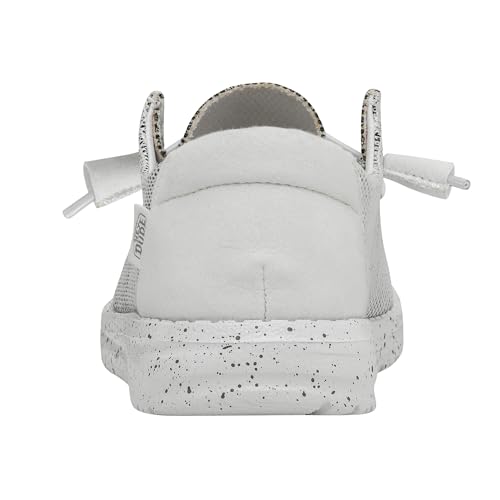 Image of HEYDUDE Women's Wendy Sox Stone White Size 4 | Women's Shoes | Women Slip-on Loafers | Comfortable & Light-Weight